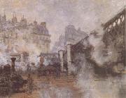 Claude Monet Le Pont de I'Europe,Gate Sate Saint-Lazare (mk09) oil painting artist